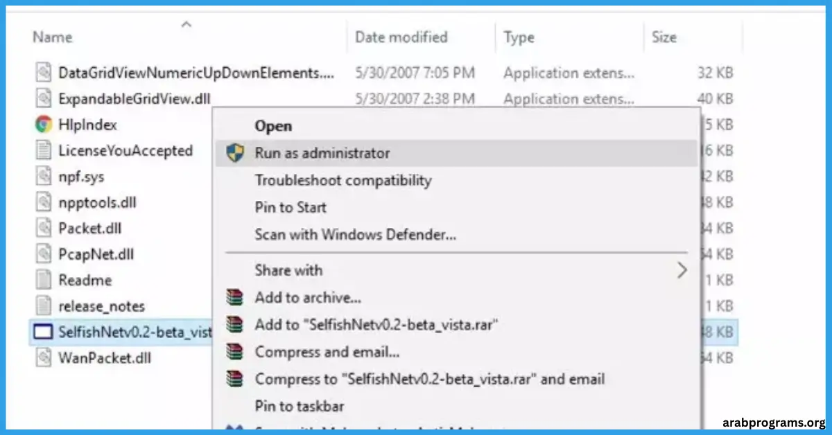 Selfishnet Win 10