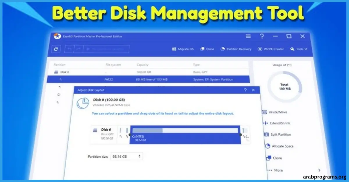 easeus partition master كامل