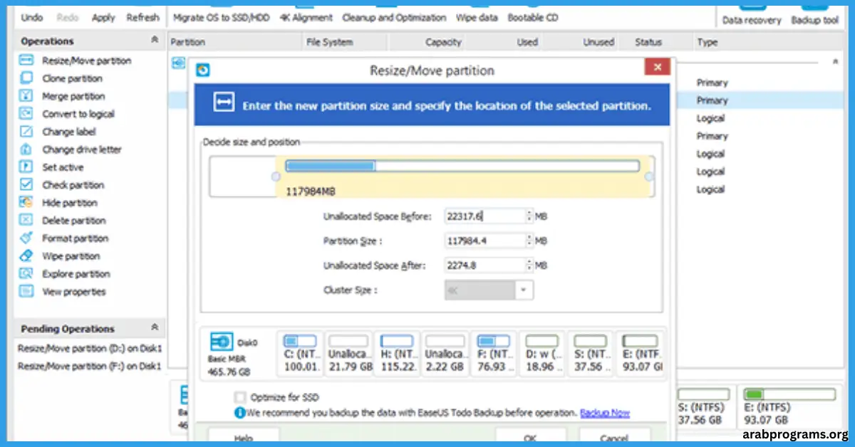 easeus partition master كامل