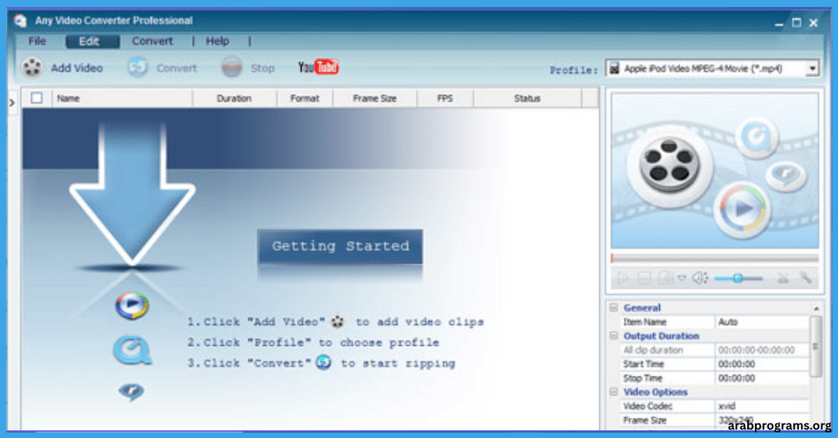 تحميل برنامج any video converter كامل مع الكراك