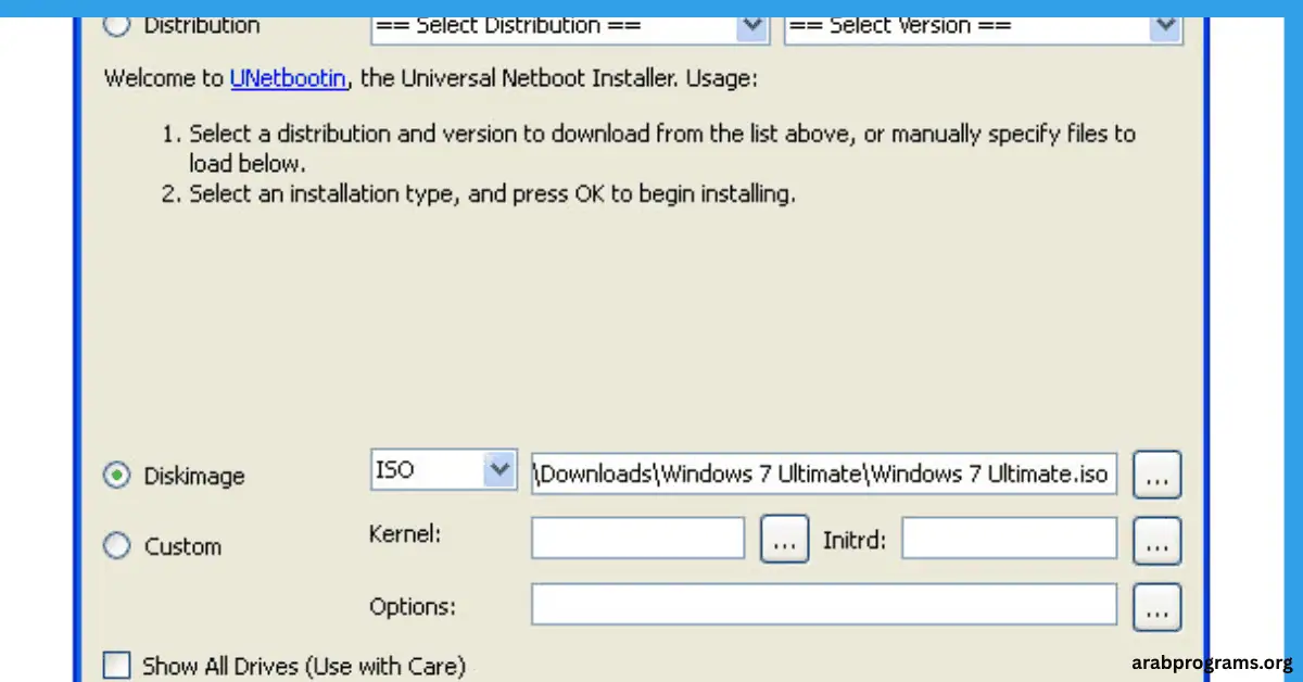 برنامج لحرق ملفات iso على usb