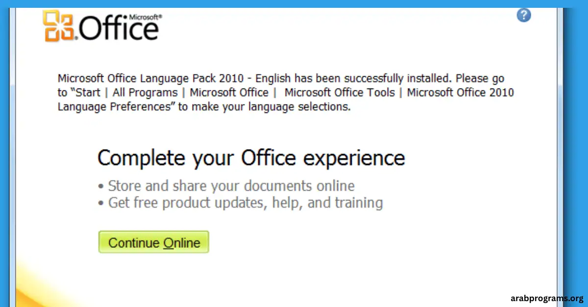 تحميل office 2010 باللغة العربية والانكليزية كامل مع التفعيل