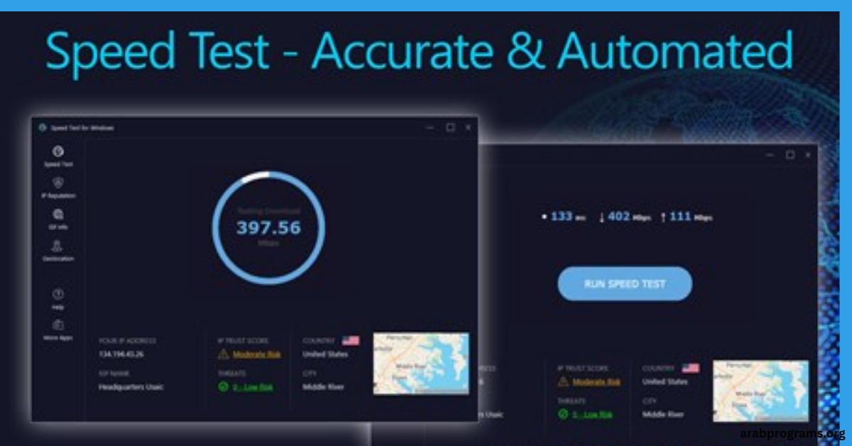 برنامج قياس سرعة النت للكمبيوتر