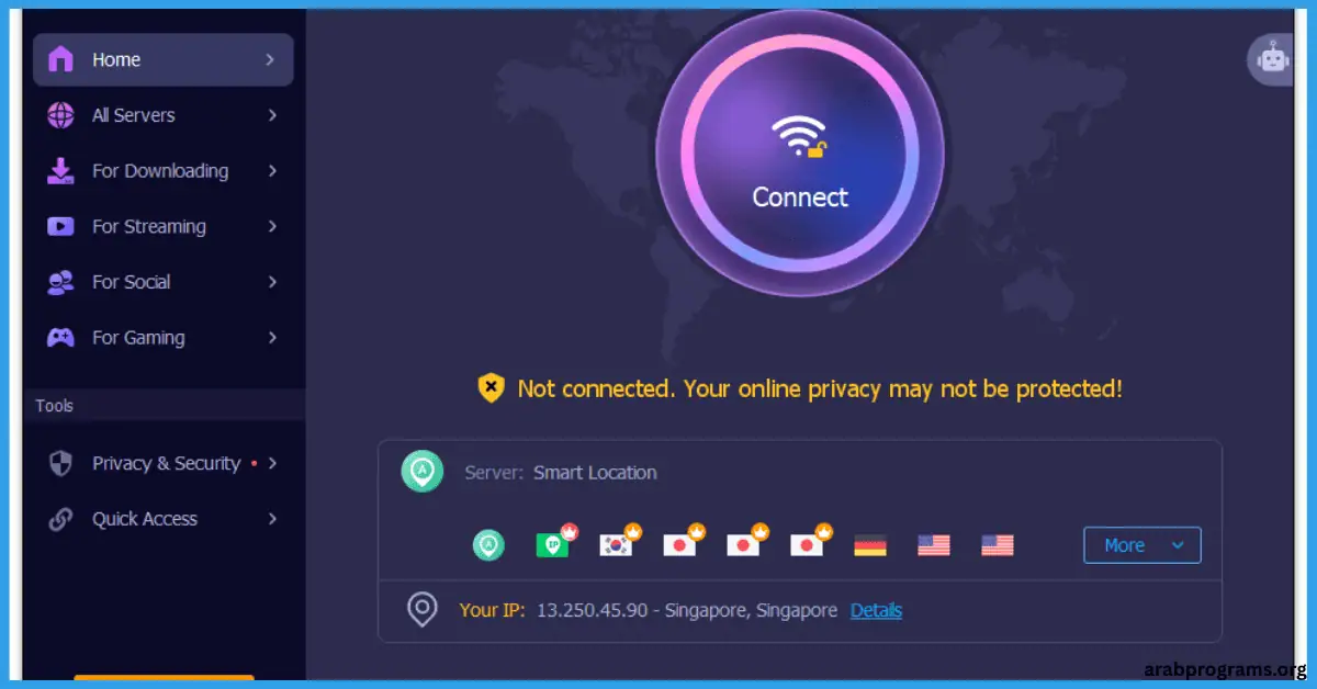 تفعيل برنامج itop vpn للكمبيوتر