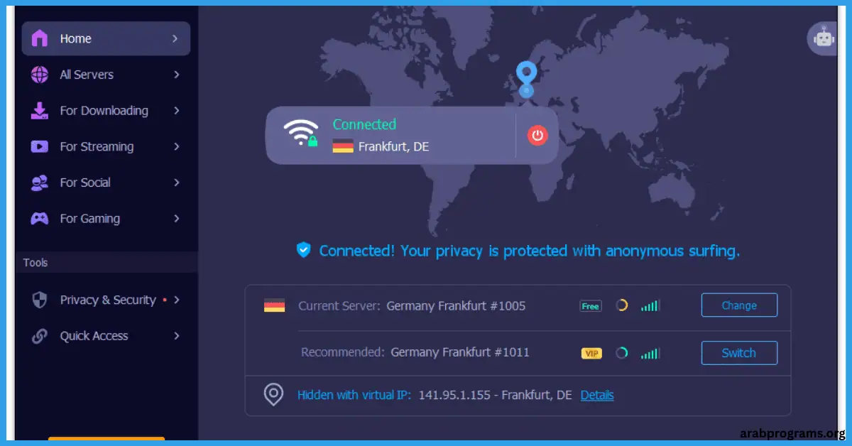 تفعيل برنامج itop vpn للكمبيوتر